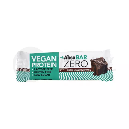 ABSOBAR ZERO VEGAN PROTEINSZELET DOUBLE CHOCOLATE BROWNIE 40G