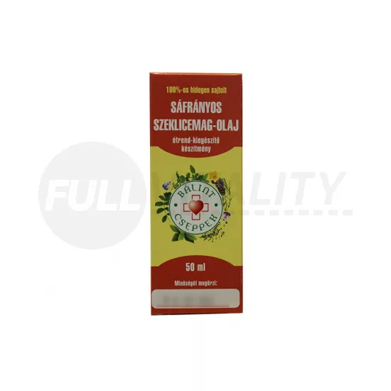 BÁLINT CSEPPEK SÁFRÁNYOS SZEKLICEMAG OLAJ 100% 50ML