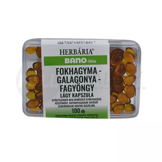 BANO FOKHAGYMA-GALAGONYA-FAGYÖNGY KAPSZULA 100DB