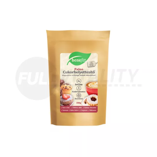BENEFITT PALEO CUKORHELYETTESÍTŐ (ERITRIT, STEVIA) 4X ERŐSSÉGŰ 500G