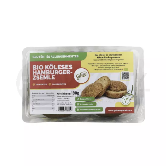 BIO GLUTÉN- ÉS ALLERGÉNMENTES GOLDEN GRANET KÖLESES HAMBURGERZSEMLE 190G