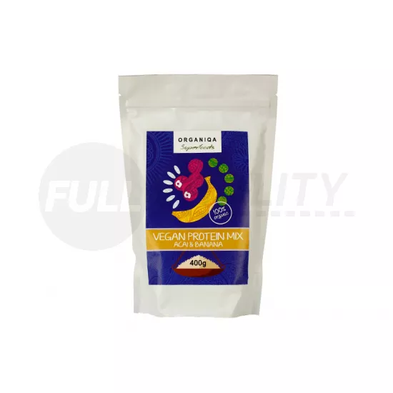 BIO ORGANIQA 100% ACAI-BANÁN VEGÁN FEHÉRJE 400G