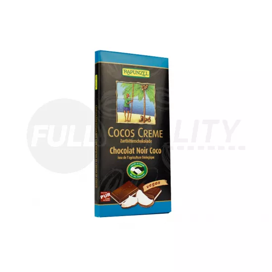 BIO RAPUNZEL KÓKUSZKRÉMES FÉLÉDES RIZSTEJES CSOKOLÁDÉ 100G