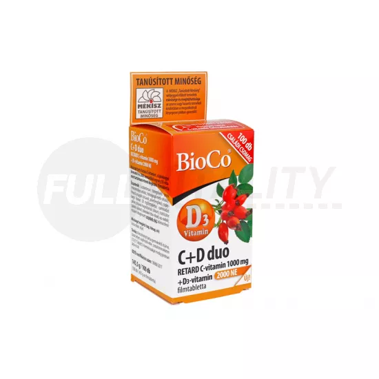 BIOCO C+D DUO RETARD C-VITAMIN 1000 MG + D3-VITAMIN 2000NE FILMTABLETTA 100DB