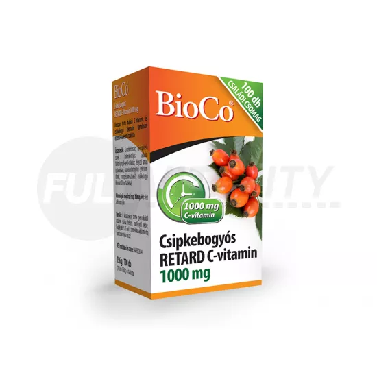 BIOCO CSIPKEBOGYÓS RETARD C-VITAMIN 1000MG FILMTABLETTA CSALÁDI CSOMAG 100DB