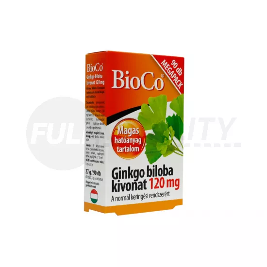 BIOCO GINKGO BILOBA KIVONAT 120MG 90DB