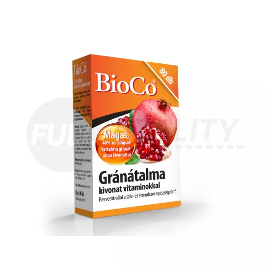BIOCO GRÁNÁTALMA KIVONAT TABLETTA VITAMINOKKAL 80DB