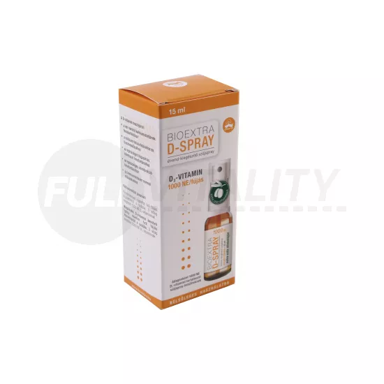 BIOEXTRA D-SPRAY 1000 NE D3-VITAMINT TARTALMAZÓ ÉTREND-KIEGÉSZÍTŐ SZÁJSPRAY 15ML
