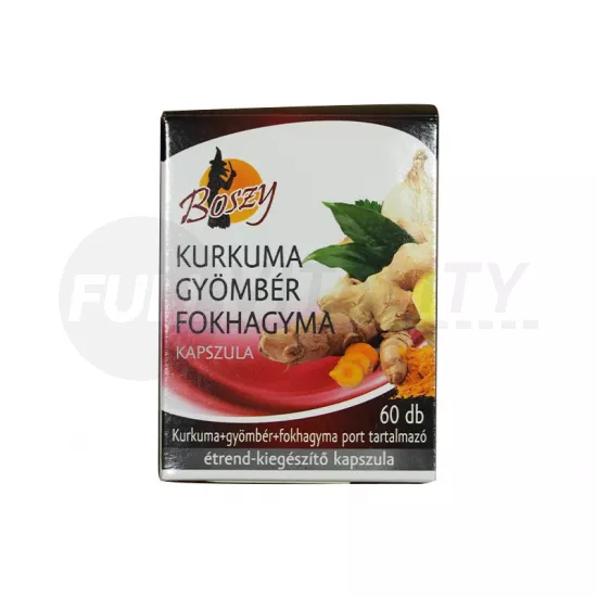 BOSZY KURKUMA GYÖMBÉR FOKHAGYMA KAPSZULA 60DB