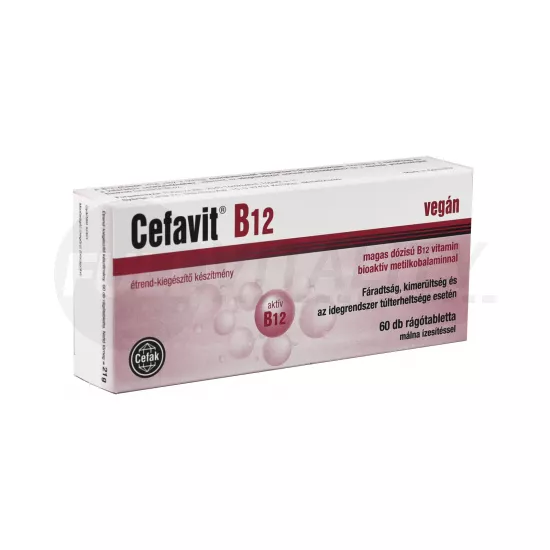 CEFAVIT B12 VEGÁN RÁGÓTABLETTA 60DB