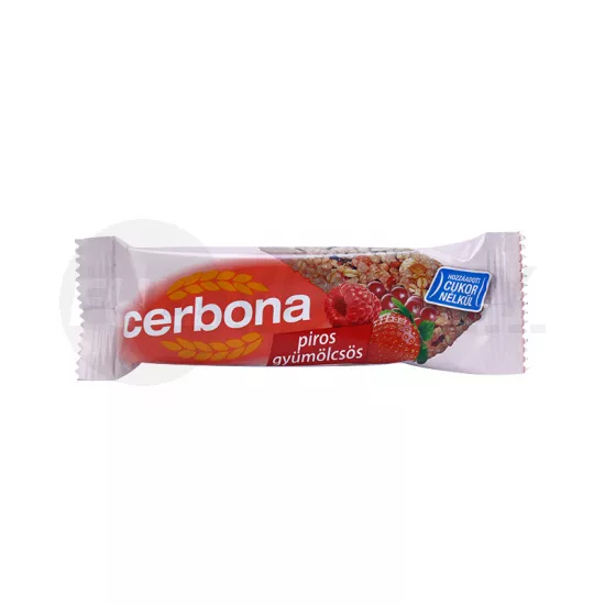 CERBONA PIROS GYÜMÖLCSÖS MÜZLISZELET CUKORMENTES 20G