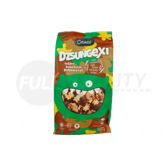 CORNEXI DZSUNGEL TELJES KIŐRLÉSŰ GABONÁVAL MÉZES-MALÁTÁS-KAKAÓS GABONAPEHELY 250G