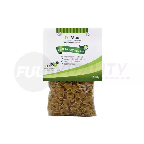 D-LIFE SZÉNHIDRÁTCSÖKKENTETT FODROS KOCKA TÉSZTA 200G