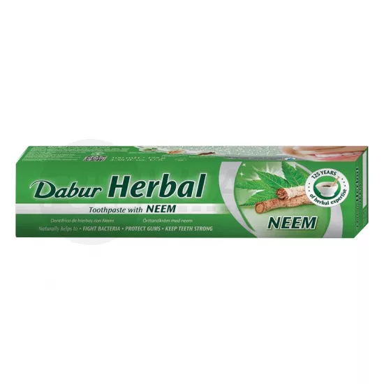 DABUR FLUORIDMENTES GYÓGYNÖVÉNYES FOGKRÉM ORGANIKUS NEEM-MEL 100ML