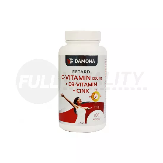 DAMONA C-VITAMIN 1000MG RETARD+D3 VITAMIN +CINK TABLETTA 100DB