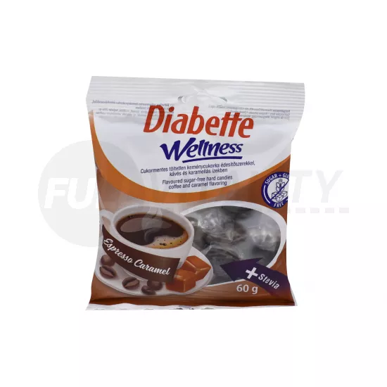 DIBETTE CUKORMENTES VEGYES ESPRESSO KARAMELLÁS IZŰ CUKORKA ÉDESÍTŐSZEREKKEL 60G