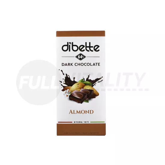 DIBETTE MANDULA ÍZŰ KRÉMMEL TÖLTÖTT ÉTCSOKOLÁDÉ FRUKTÓZZAL 80G