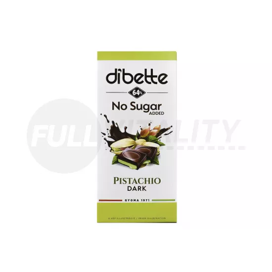 DIBETTE NAS PISZTÁCIA ÍZŰ TÖLTÖTT ÉTCSOKOLÁDÉ HCN ÉDESÍTŐSZEREKKEL 80G