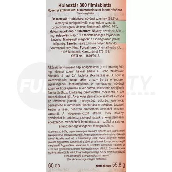 DR.CHEN KOLESZTÁR 800 FILMTABLETTA 60DB