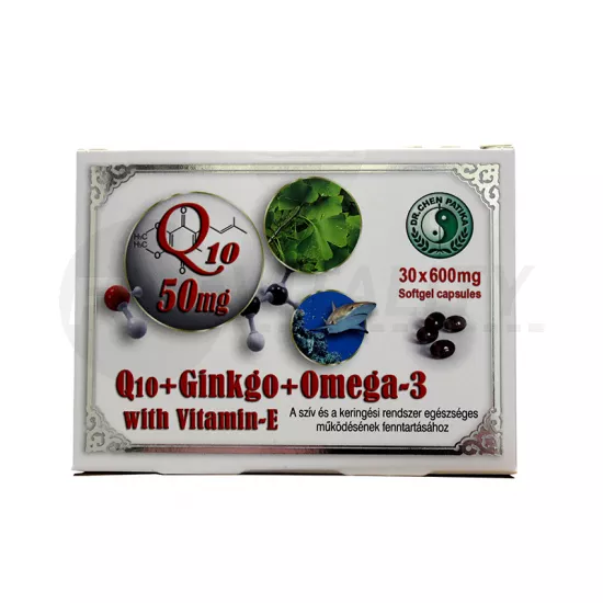 DR.CHEN Q10 GINKGO OMEGA-3 KAPSZULA 30DB
