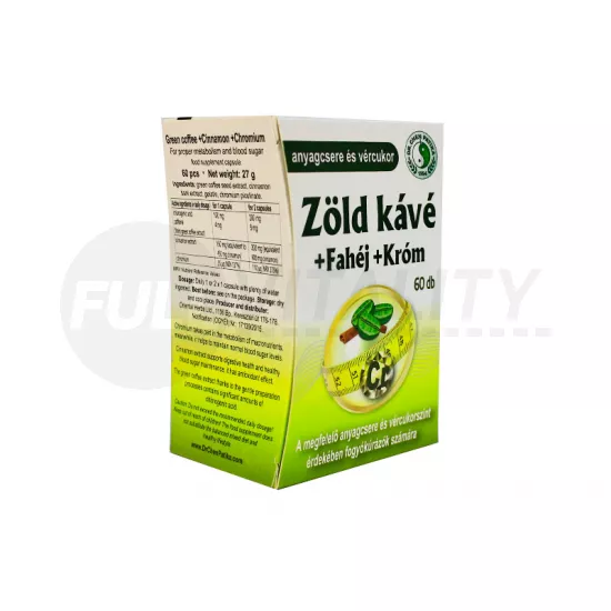 DR.CHEN ZÖLD KÁVÉ + FAHÉJ + KRÓM KAPSZULA 60DB