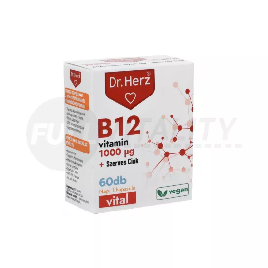 DR. HERZ B12 1000 MCG + SZERVES CINK KAPSZULA 60DB
