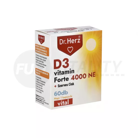 DR. HERZ D3-VITAMIN 4000 NE+SZERVES CINK KAPSZULA 60DB