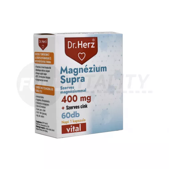DR. HERZ MAGNÉZIUM SUPRA 400MG + SZERVES CINK KAPSZULA 60DB