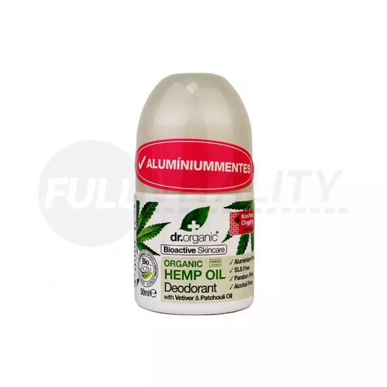 DR.ORGANIC ALUMÍNIUMMENTES GOLYÓS DEZODOR BIOAKTÍV KENDERMAGOLAJJAL 50ML