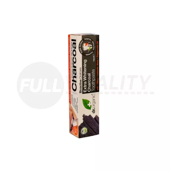 DR.ORGANIC CHARCOAL EXTRA FEHÉRÍTŐ FOGKRÉM AKTÍV SZÉNNEL 100ML