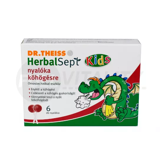 DR. THEISS HERBALSEPT KIDS NYALÓKA KÖHÖGÉSRE 6DB