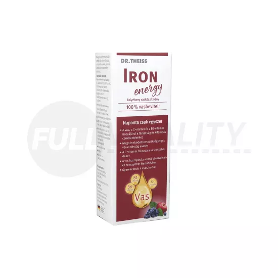 DR. THEISS IRON ENERGY FOLYÉKONY ÉTREND-KIEGÉSZÍTŐ VASSAL ÉS VITAMINOKKAL ÉDESÍTŐSZERREL 500ML