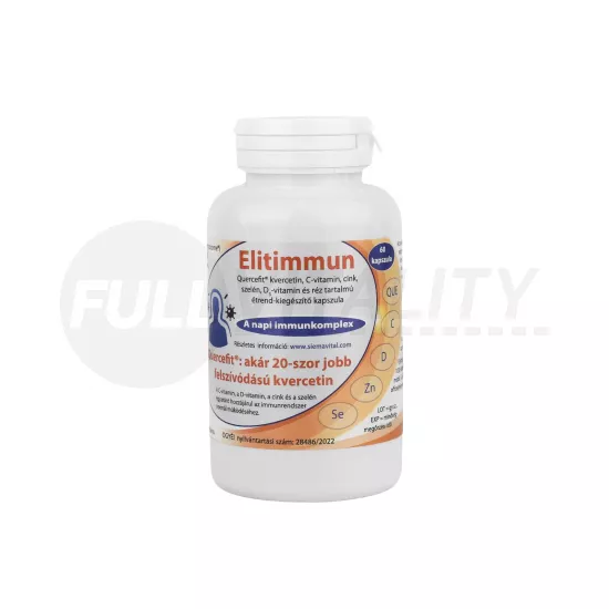 ELITIMMUN QUERCEFIT KVERCETIN C-VITAMIN-CINK-SZELÉN-D3-VITAMIN ÉS RÉZ TARTALMÚ KAPSZULA 60DB