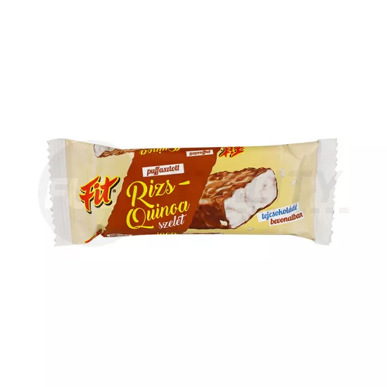 FIT PUFFASZTOTT RIZS-QUINOA SZELET TEJCSOKOLÁDÉ BEVONATBAN 18G