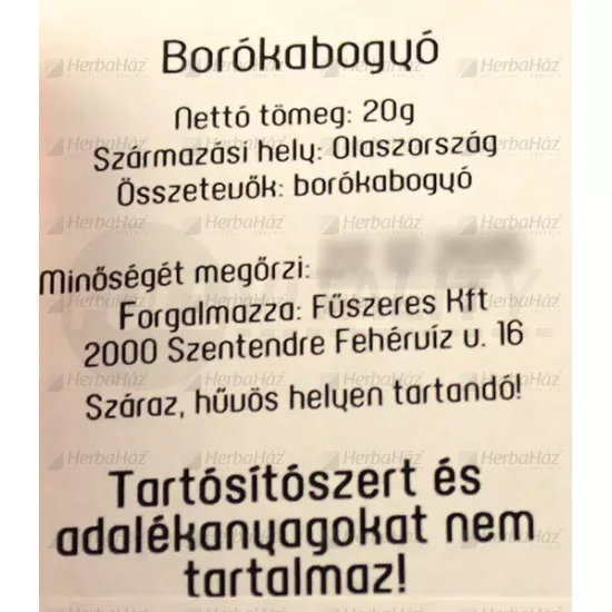FŰSZERÉSZ BORÓKABOGYÓ EGÉSZ 20G