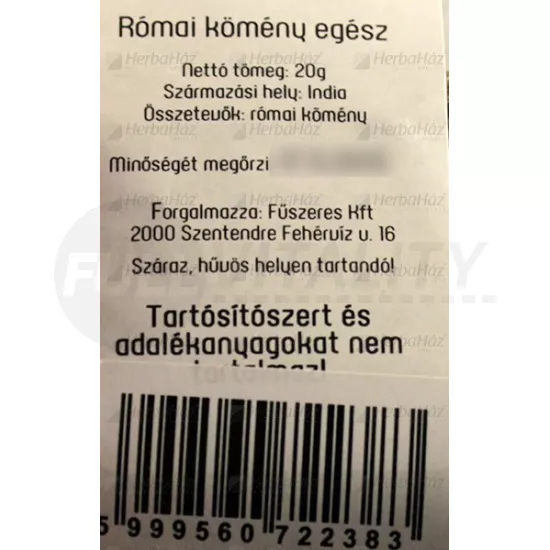 FŰSZERÉSZ RÓMAIKÖMÉNY EGÉSZ 20G
