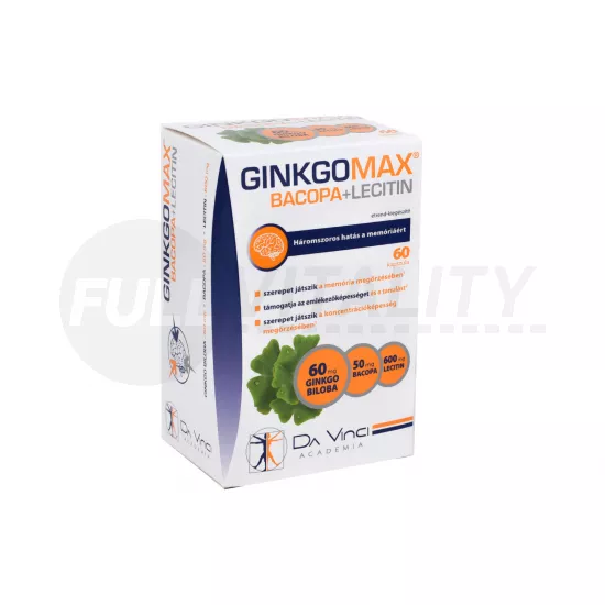 GINKGOMAX + BACOPA + LECITIN LÁGYZSELATIN KAPSZULA 60DB
