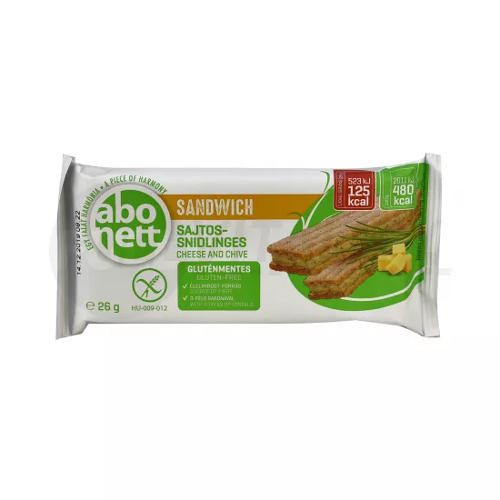 GLUTÉNMENTES ABONETT SANDWICH SAJTOS-SNIDLINGES 26G