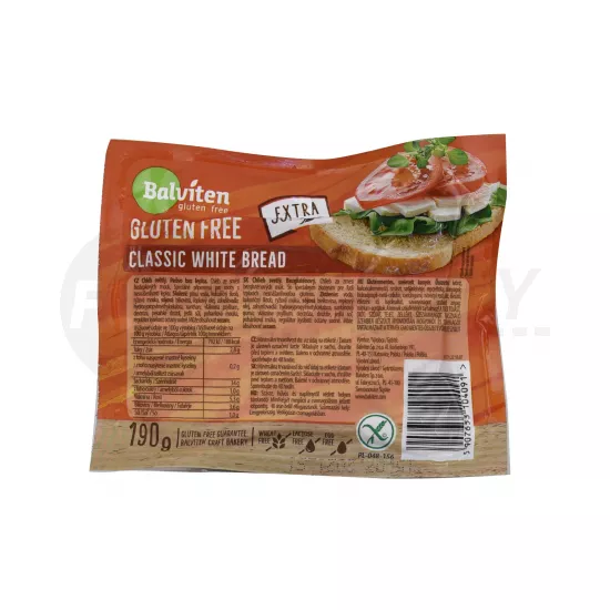 GLUTÉNMENTES BALVITEN SZELETELT FEHÉR KENYÉR 190G