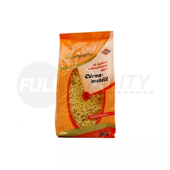 GLUTÉNMENTES BARBARA TÉSZTA CÉRNAMETÉLT 200G