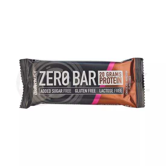 GLUTÉNMENTES BIOTECHUSA ZERO BAR FEHÉRJESZELET CSOKOLÁDÉ-MARCIPÁN 50G