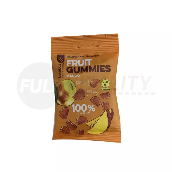 GLUTÉNMENTES BOMBUS FRUIT ENERGY GUMMIES MANGÓS GYÜMÖLCSCUKORKÁK 35G