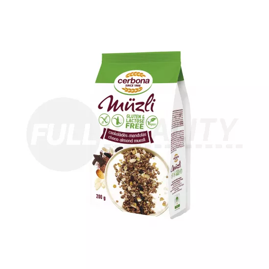 GLUTÉNMENTES CERBONA CSOKIS-MANDULÁS MÜZLI 200G