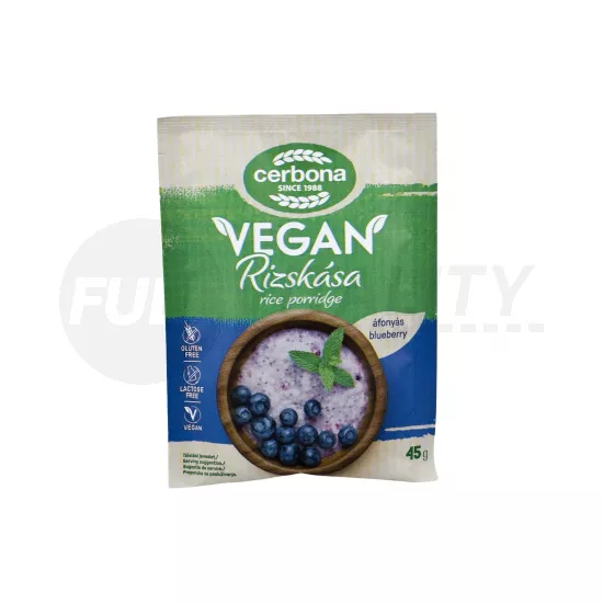 GLUTÉNMENTES CERBONA VEGÁN ÁFONYÁS RIZSKÁSA 45G