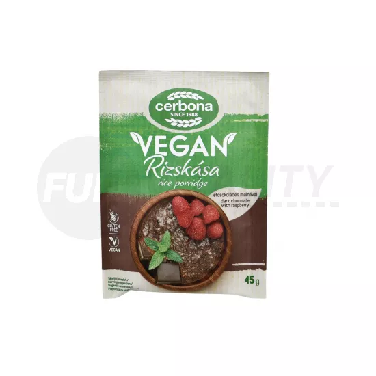 GLUTÉNMENTES CERBONA VEGÁN ÉTCSOKI-MÁLNA RIZSKÁSA 45G