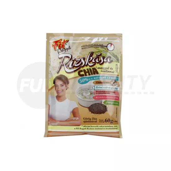 GLUTÉNMENTES FIT REGGELI RIZSKÁSA CHIA MAGGAL ÉS INULINNAL 60G