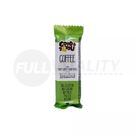 GLUTÉNMENTES GOOD4YOU KÁVÉS SZELET KÓKUSZ ALAPÚ MÁRTÓ CSOKOLÁDÉVAL 25G