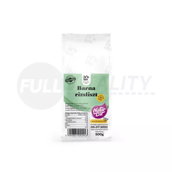 GLUTÉNMENTES ITS US NATURBIT BARNA RIZSLISZT 500G