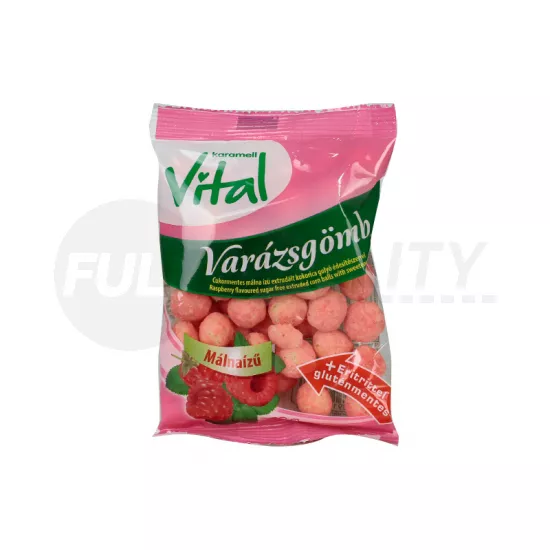 GLUTÉNMENTES KARAMELL VITAL KUKORICAGOLYÓ MÁLNA ÍZŰ ERITRITTEL 20G