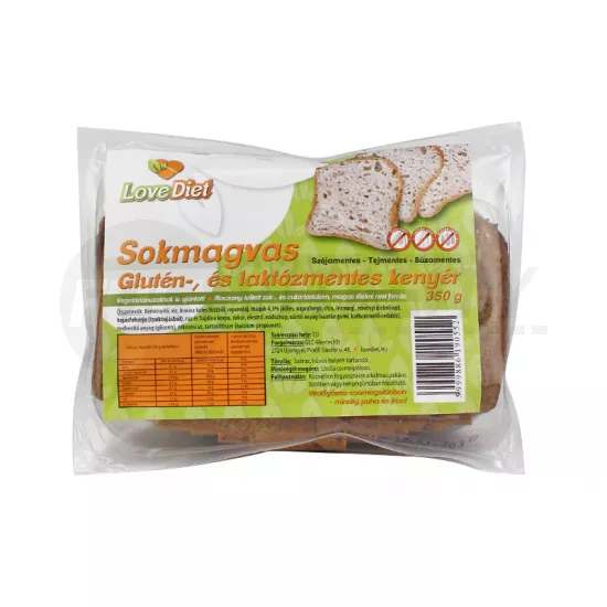 GLUTÉNMENTES LOVE DIET SOKMAGVAS KENYÉR 350G